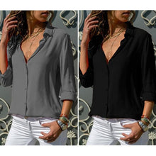 Load image into Gallery viewer, V-Neck Chiffon Shirt