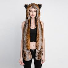 Load image into Gallery viewer, 3 in 1 Furry Hooded Scarf with Paws and Ears