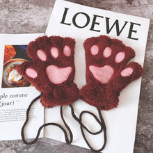 Load image into Gallery viewer, Paw Fingerless Gloves