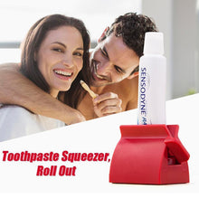 Load image into Gallery viewer, Rolling Tube Toothpaste Squeezer Toothpaste Holder Stand