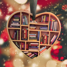 Load image into Gallery viewer, Book Lovers Heart Ornament