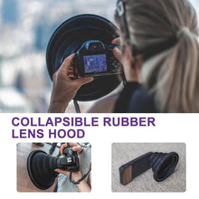 Load image into Gallery viewer, Flexible Telescopic lens hood for phone or camera