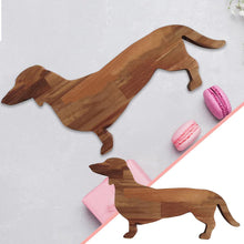 Load image into Gallery viewer, Wooden Dachshund Dog Dinner Plate
