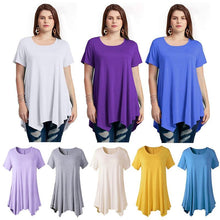 Load image into Gallery viewer, Loose fit comfortable panel T-shirt
