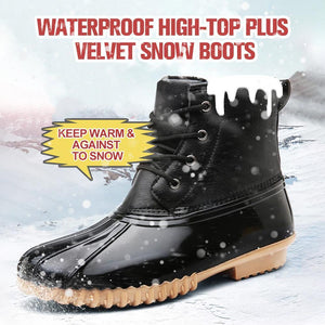 Waterproof high-top plus velvet snow boots