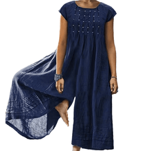 Load image into Gallery viewer, Casual Solid Color Short-Sleeved Jumpsuit