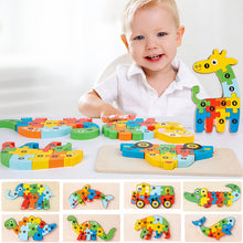 Load image into Gallery viewer, Children's Educational 3D Wooden Puzzle