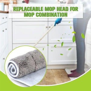 Replaceable mop head for mop combination