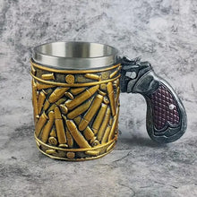 Load image into Gallery viewer, Stainless Steel Bullet Pattern Beer Mug
