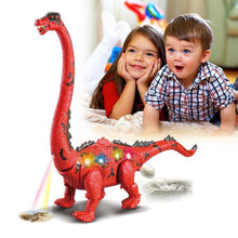 Load image into Gallery viewer, Walking Brachiosaurus Toy with LED Projector
