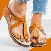 Load image into Gallery viewer, Sandals Pu Wedge Heel Summer Slippers