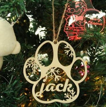 Load image into Gallery viewer, SANK®PERSONALIZED DOG/CAT PAW CHRISTMAS ORNAMENT
