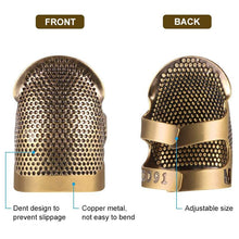 Load image into Gallery viewer, 2 Pack Sewing Thimble Finger Protector