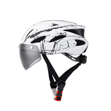 Load image into Gallery viewer, Bike Helmet with Goggles Visor and LED Back Light