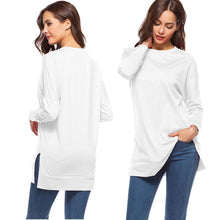 Load image into Gallery viewer, Women&#39;s Side Split Loose Casual Pullover Tunic Tops