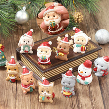 Load image into Gallery viewer, Handmade Animal Santa Ornaments