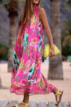 Load image into Gallery viewer, Bohemia Halter Neck Floral Print Vacation Maxi Dress