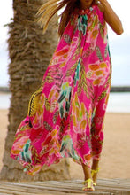 Load image into Gallery viewer, Bohemia Halter Neck Floral Print Vacation Maxi Dress