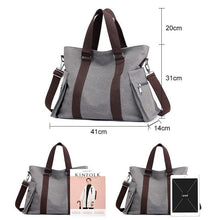 Load image into Gallery viewer, Large Capacity Canvas Handbag Shoulder Bag