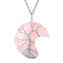 Load image into Gallery viewer, Tree of Life Crescent Moon Necklace