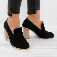 Load image into Gallery viewer, Women Fall Ankle Boots Middle Heel Shoes