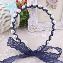 Load image into Gallery viewer, Pearl Lace Streamer Headband