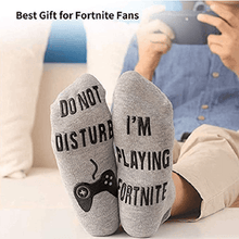 Load image into Gallery viewer, Do Not Disturb I&#39;m Playing Fortnite Funny Cotton Socks, 1 Pair