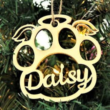 Load image into Gallery viewer, SANK®PERSONALIZED DOG/CAT PAW CHRISTMAS ORNAMENT