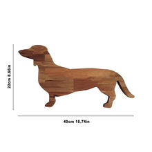 Load image into Gallery viewer, Wooden Dachshund Dog Dinner Plate