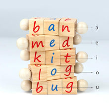 Load image into Gallery viewer, Montessori Alphabet Wooden Educational Phonetic Reading Blocks