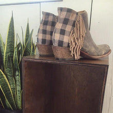 Load image into Gallery viewer, Retro Tassel Side Checked Back Zipper Boot