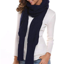 Load image into Gallery viewer, Crochet Knitted Scarf Shawl with Sleeves