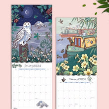 Load image into Gallery viewer, 🗓️2024 Nature and Wildlife Art Wall Calendar🗓️