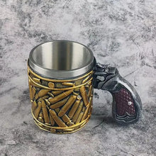 Load image into Gallery viewer, Stainless Steel Bullet Pattern Beer Mug