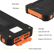 Load image into Gallery viewer, Solar Waterproof Power Bank with Flashlight
