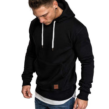 Load image into Gallery viewer, Loose Plain Lace Up Pullover Men&#39;s Hoodie with Pocket