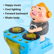 Load image into Gallery viewer, DJ swinging discs pig music electric dancing pigs