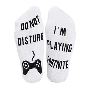 Do Not Disturb I'm Playing Fortnite Funny Cotton Socks, 1 Pair