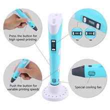 Load image into Gallery viewer, 3D Printing Pen for Kids and Adults with 5m Filament(random colour &amp; Biodegradable material)