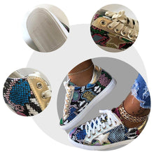 Load image into Gallery viewer, Glitter Lace-Up Star Pattern Casual Sneakers