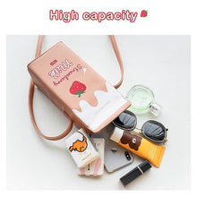 Load image into Gallery viewer, Cute Milk Box Crossbody Bag / Casual Phone Purse