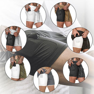 2 in 1 Secure Pocket Fitness Shorts
