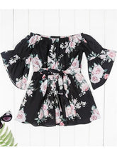 Load image into Gallery viewer, Floral Off Shoulder Mommy And Me Matching Dresses