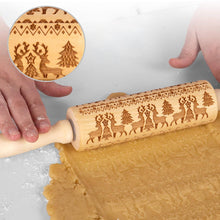 Load image into Gallery viewer, Carved beech wood rolling pin