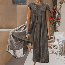 Load image into Gallery viewer, Casual Solid Color Short-Sleeved Jumpsuit