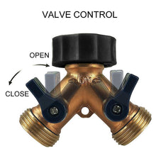 Load image into Gallery viewer, Garden Two-Way All Copper Ball Valve