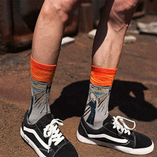 Load image into Gallery viewer, Classic Art Patterned Mid Socks