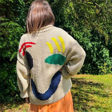 Load image into Gallery viewer, Lässiger Pullover mit Smiley-Muster