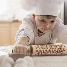 Load image into Gallery viewer, Carved beech wood rolling pin