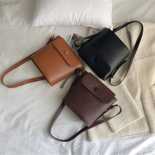 Load image into Gallery viewer, Women&#39;s Leather Bucket Bag